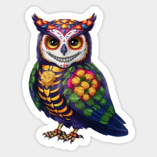 Day Of The Dead Owl Sticker